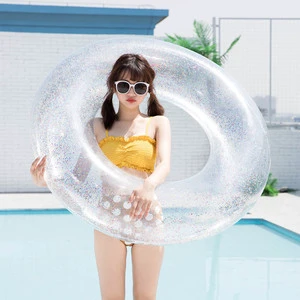 Extra Large Thick Transparent Adult Swimming Ring Circular Inflatable Lifebuoy
