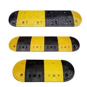Length Breaker Yellow-Black Road Speed Bump/Hump for Traffic Safety Car Heavy Duty Rubber Bump Speed Bump