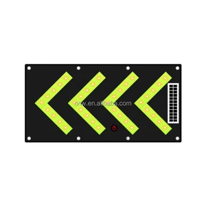 Portable Customized Magnetic Road Guide Sign With Led Arrow Pointing Signs Solar Led Warning Sign for Traffic