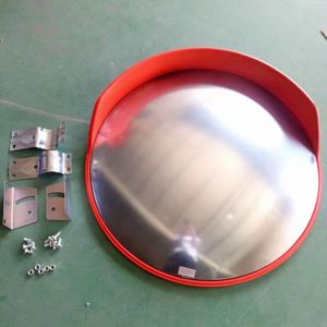 DINGWANG Silvery Convex PC+PE 60-120cm Round Traffic Safety Road Rear View Concave Mirror for Outdoor