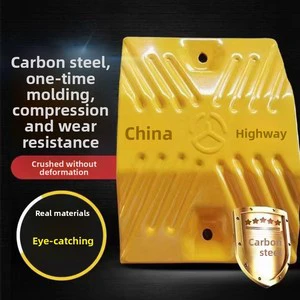 Portable Highway Rubber + Carbon Black Deceleration Strip Speed Bump Movable 1-5mph 40mm Thickened Traffic Buffer Strip