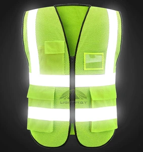 Red Safety Clothing Vest Engineer Firefighter Class 2 Yellow Blue Safety Vests with Back Pockets Construction Vest with logo