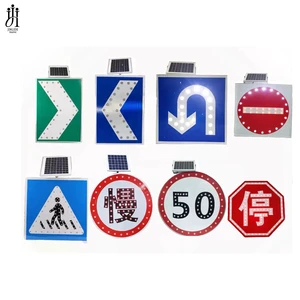 Solar Led Traffic Sign Board with Light Led Traffic Sign Slow Down Flashing Solar Traffic Sign