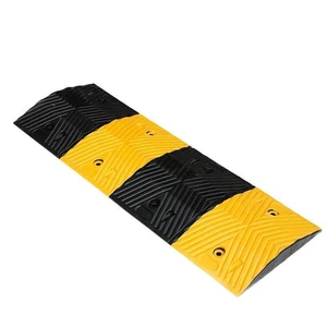 High Quality Heavy-Duty Yellow and Black Rubber Speed Bump Road Speed Bump for Garage
