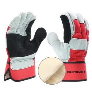 MAXITOUGH 13Years Labor Manufacturer Leather Welding Glove Heat-Resistant Cow Thermal Daily Outdoor Driver Safety Work Gloves