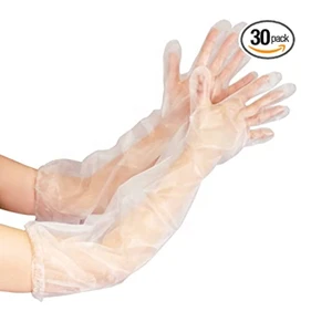 Welding Gloves Long Plastic Inspection Disposable Work Transparent Disposable Protective Gloves