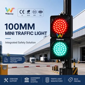 100mm Mini Red Green LED Traffic Signal Light Semaforo PC Housing Smart Indicator Lamp for Parking Lot Barrier Gate