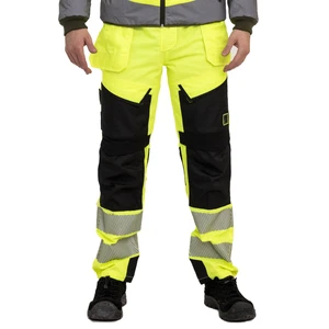 Reflective Safety Pants High Visibility Lightweight Mesh Work Pants For Construction, Traffic Hi Vis Yellow