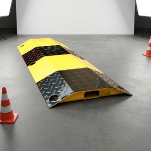 KAVASS RTS Steel Speed Breaker Yellow-Black Roadway Speed Bump/Hump 55mm Height For Traffic Safety