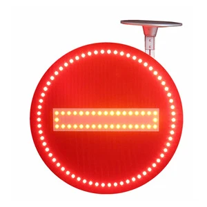 Warning Aluminum Arrow Board Speed Reflective Material Stop Round Lighted Slow Down Flashing Road Safety Led Solar Traffic Sign