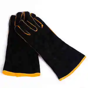 Hot Sale Double Layer Fire Resistant Safety Welding Work Gloves Kevlar Thread Insulated Cotton Lining Welder Working Gloves