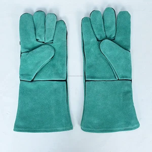 Welding Gloves 14 Inch Factory Direct Wholesale Heat Resistant Split Leather Safety Gloves for Industrial and Heavy Duty Work
