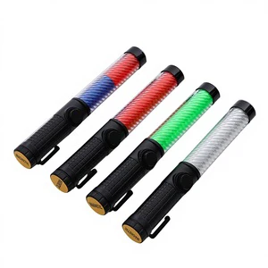 Emergency Reflective LED Traffic Stop Sign Glow Light Rechargeable Handheld Signal Board for Parking Lot Warehouse Traffic