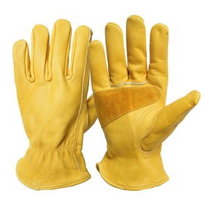 Heavy Duty Leather Work Gloves for Men Construction Driver Gloves Welding Protective Industrial Hand Safety Gloves