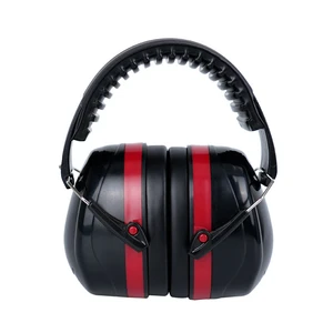 Tactical ABS Earmuff with Adjustable Headband Reusable 31dB Noise Reduction Personal Protective Equipment for Hearing Safety