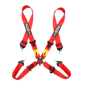 JDM 4 Point 2 Inch Quick Release Sports Auto Safety Seat Belt Kit 4 Points Racing Harness Seat Belts Accept Customized Logo