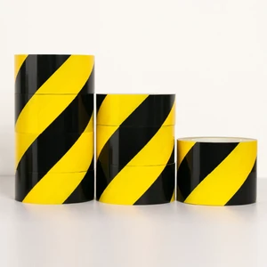 High Quality Custom 3-Inch Width Yellow Black Caution Tape Detectable Warning Tape with Printing Feature PE Film Danger Alert