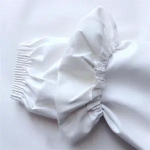 Novel White PU Leather Protective Sleeves One Size Waterproof Oil Resistant For Food Factory Work