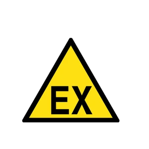 ATEX Area Warning Sign - ISO 7010 Compliant Aluminum 350mm