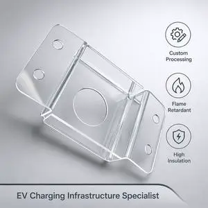 Custom Clear Polycarbonate EV Charger Connector Bracket High Impact PC Insulation Shield New Energy Power Distribution Cutting