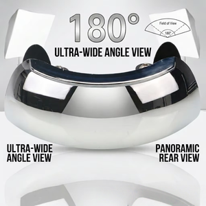Universal Motorcycle 180° Wide Angle Rearview Mirror Anti-Glare Blind Spot Side Mirror for Most Motorcycles