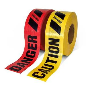 High Quality Yellow Black Caution Reinforced Barricade Tape