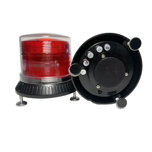 Rechargeable Round Magnetic Beacon with Voice Alert Traffic Warning Product for Safety on the Road