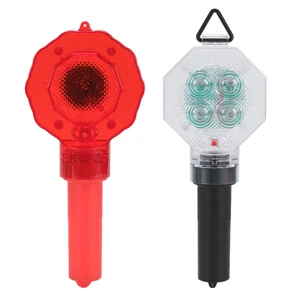 Red Yellow LED Emergency Construction Roadblock Strobe Light Hand-Held Traffic Warning Light
