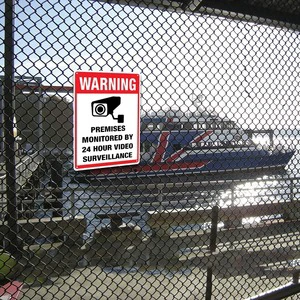 High Quality UV Printed Reflective Traffic Signs 24 Hour Camera Monitoring Safety Sign Rectangle Easy Read Letters 10x7