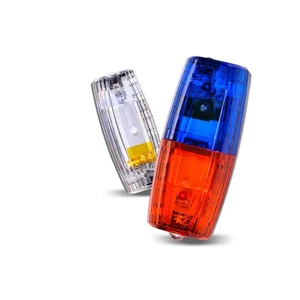 Red Blue LED Traffic Light LED Shoulder Warning Light Strobe Flashing Shoulder Warning Light