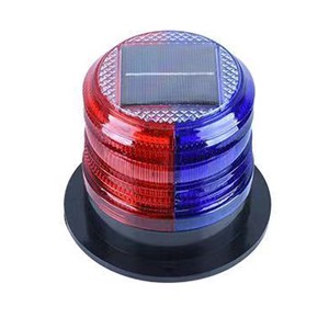 Magnetic Mount Plastic LED Traffic Warning Light Solar Powered IP68 Rated Vehicle Use Strobe Beacon Highways Roadway Traffic