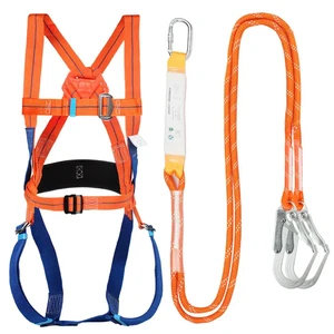Polyester Roof Safety Harness with Aluminum D-ring for Fall Protection and Climbing Construction 500kg Breaking Strength