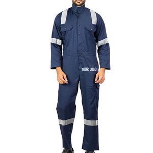 Custom Logo Cotton Safety Vest Industrial Workwear ANSI Class 1 Waterproof LED Flash Hi Vis Reflective Fire Retardant Uniforms