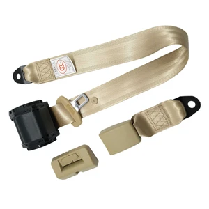 Sainuo ECE Certified 3-Point Polyester Emergency Acceleration Locking Seat Belt for Rear Vehicle Seats-Universal Fit