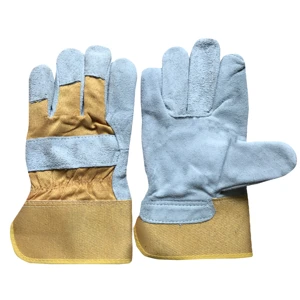 Industrial Heavy-Duty Thick Yellow Cow Leather Silicone-free Welding Gloves Garden Work Cut-Resistant Safety Gloves
