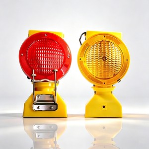 Traffic Light Yellow LED Amber Road Cone Plastic Material Safety Warning Traffic Warning Solar Barricade Flasher
