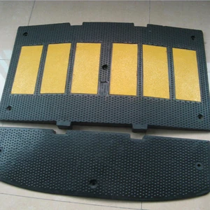 Road Speed Ramp Durable Rubber Speed Hump, Road Safety Products Rubber Speed Bump Deceleration Zoo
