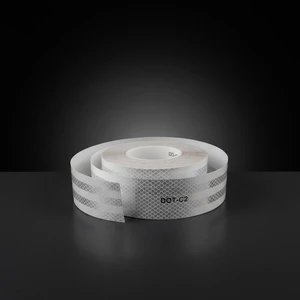 DOT-C2 Micro Prismatic Reflective Tape White Red Conspicuity Sheeting Self Adhesive Safety Warning Film for Truck Trailer