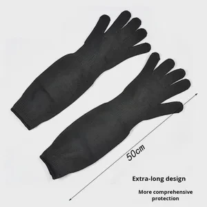 Manufacturer-Supplied Level 5 Anti-Cut Protective Sleeves Long Wear-Resistant Steel Wire Extended Type Arm Guards Gloves