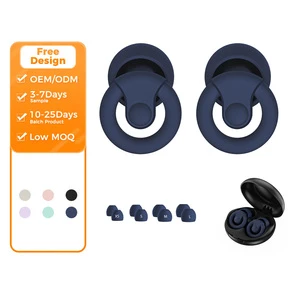Custom Logo Silicone Earplugs EN352 23dB SNR Reusable Ear Plugs for Side Sleeping Travel Motorcycle Hearing Protection