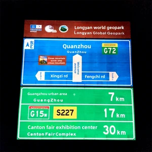 Custom Reflective Film Roadway Traffic Signs Safety Exit Warning Signs 10cm X 10cm UV Printed PET Wholesale Original