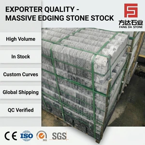 Durable Natural G603 Granite Wave Palisade - Landscaping Stone Weatherproof Edging Curb for Parks and Walkways