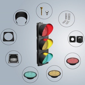 Red/Green/Yellow 12 Inch LED Traffic Lights with Contrast Board
