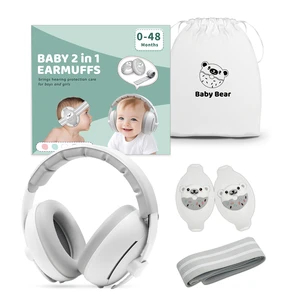 CE 352-1 25dB 0-48 Months 2 in 1 Noise Reduction Baby Ear protection Defenders Safety Hearing Sleeping Baby Earmuff