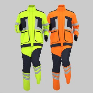 Best Quality Safety Work Uniforms for Men Durable Workwear Jackets Multi Pockets Work Bib Pants Trousers Custom Work Clothes