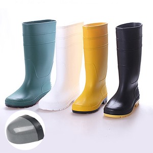 Wholesale Anti Smash PVC Food Industry Steel Toe Cap Safety GumBoots Industry Work Safety Rain Boots For Men