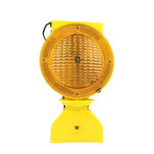CE Traffic Light Yellow LED Barricade Flasher Light / Amber Road Cone Solar Barricade Light WARNING Safety