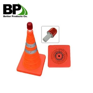 Wholesale Customized Retractable Reflective Led Light Flashing Traffic Cone