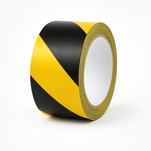 Single-Sided Acrylic Rubber Safety Stripe Vinyl Warning Tape, US Made