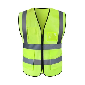 Orange and Green Reflective Safety Vest with High Visibility Anti-Static Lightweight Features Work Clothing